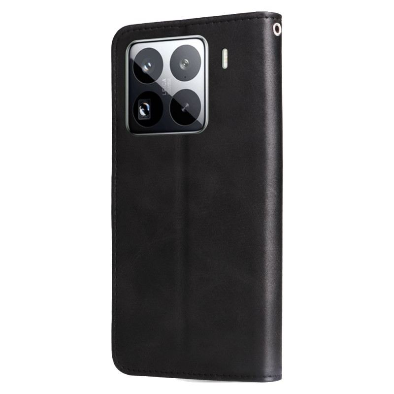 Lederhüllen Für Xiaomi 15 Pro Geldbörse Mit Reißverschluss