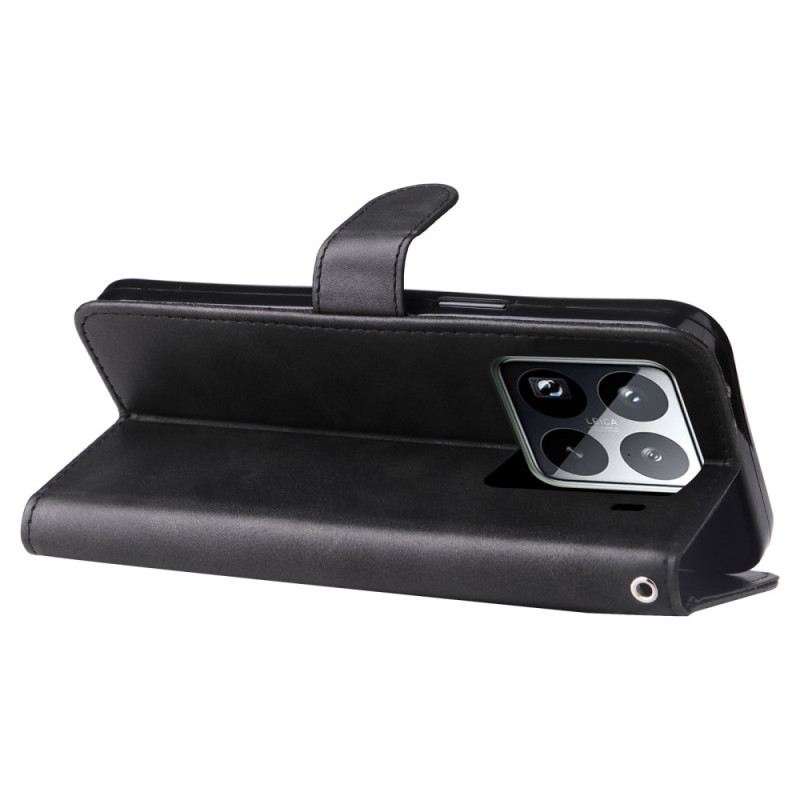 Lederhüllen Für Xiaomi 15 Pro Geldbörse Mit Reißverschluss