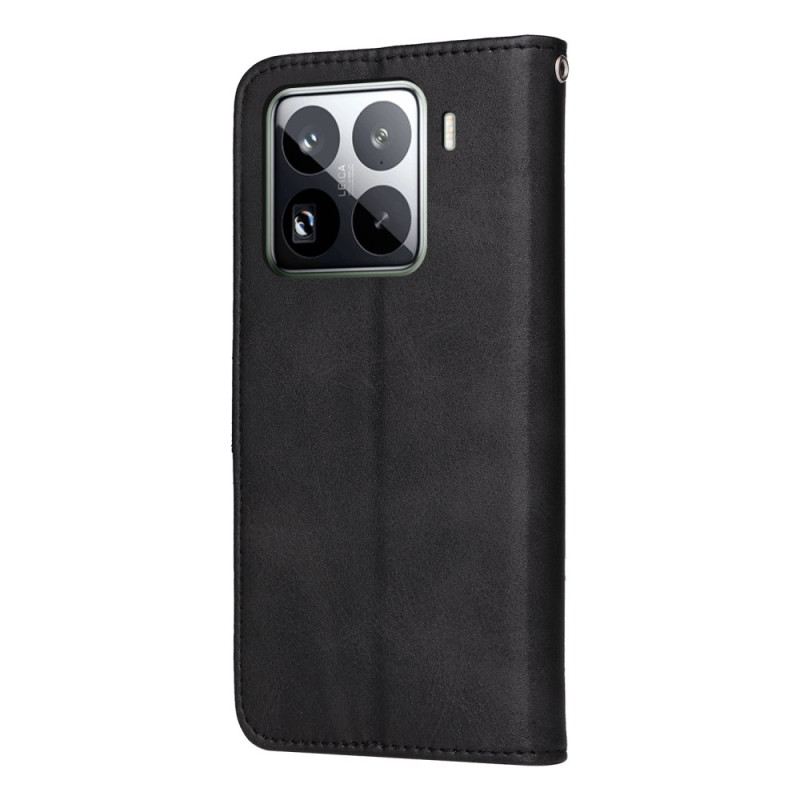 Lederhüllen Für Xiaomi 15 Pro Glattlederoptik Mit Riemen