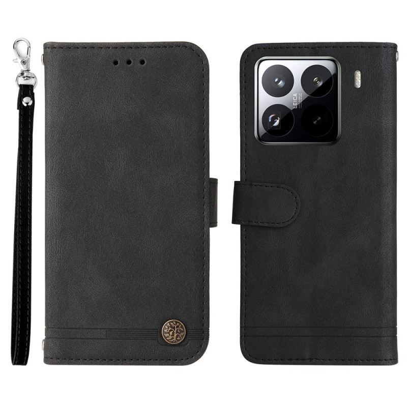 Lederhüllen Für Xiaomi 15 Pro Nieten Und Riemen