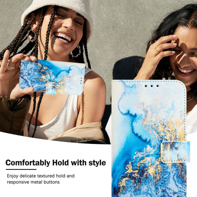 Lederhüllen Für Xiaomi 15 Pro Ozeanmarmor