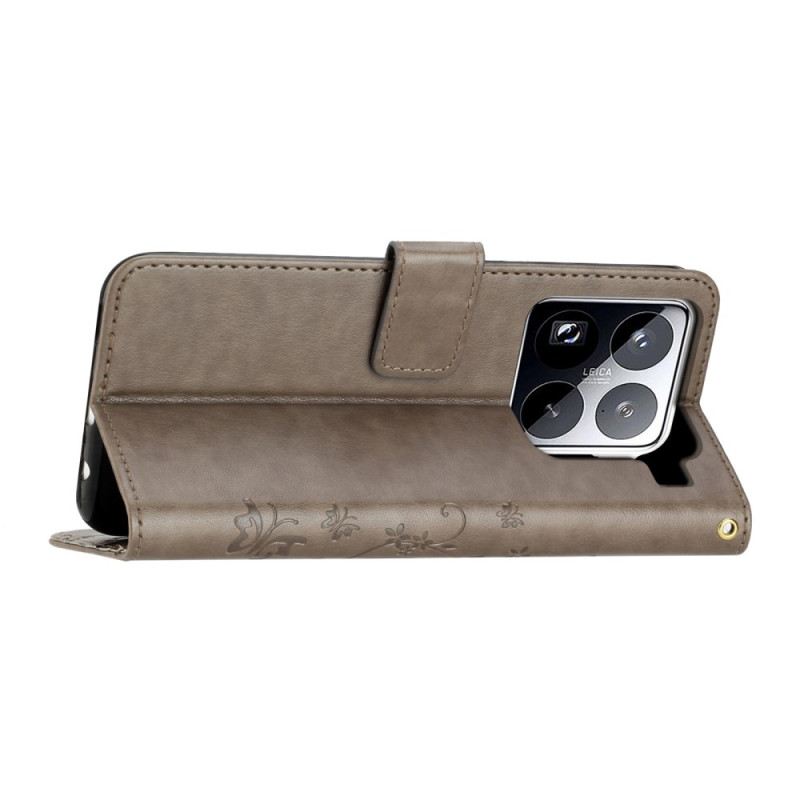 Lederhüllen Xiaomi 15 Pro Handyhülle Blumenmuster