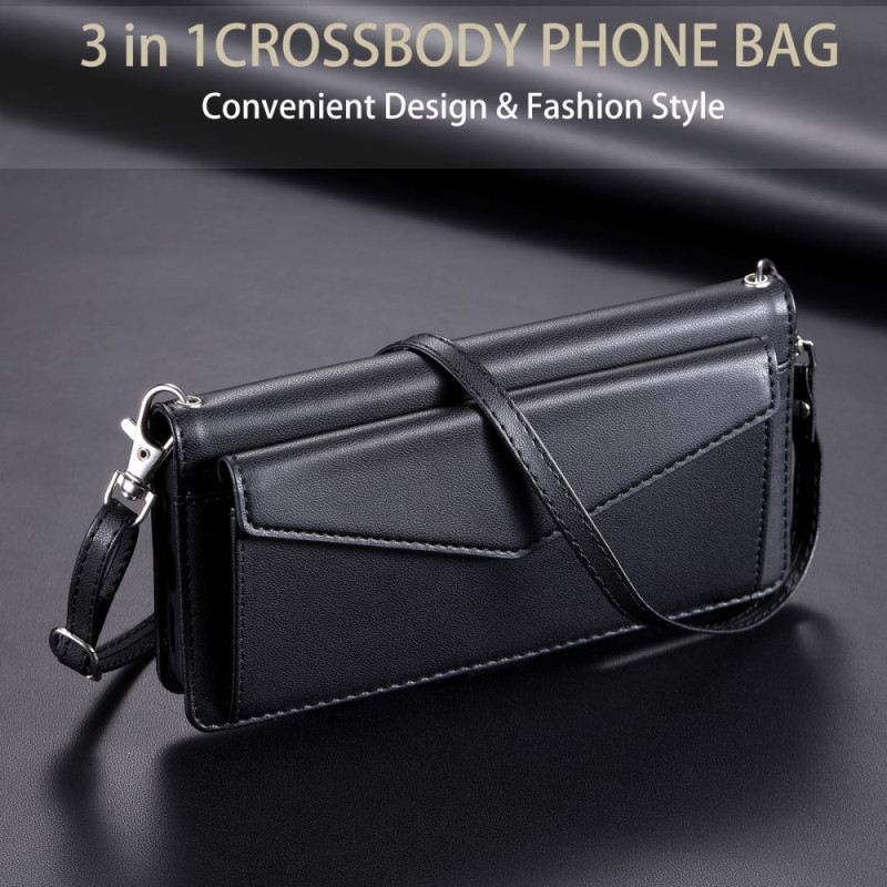 Lederhüllen Xiaomi 15 Pro Handyhülle Clutch Mit Riemen Und Schulterriemen
