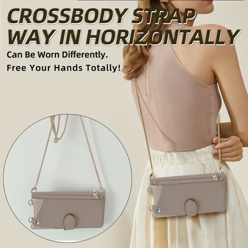 Lederhüllen Xiaomi 15 Pro Handyhülle Geldbörse Mit Kette