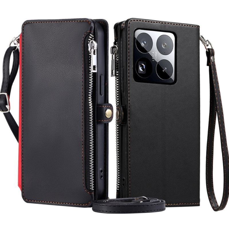 Lederhüllen Xiaomi 15 Pro Premium-riemen Und Schulterriemen