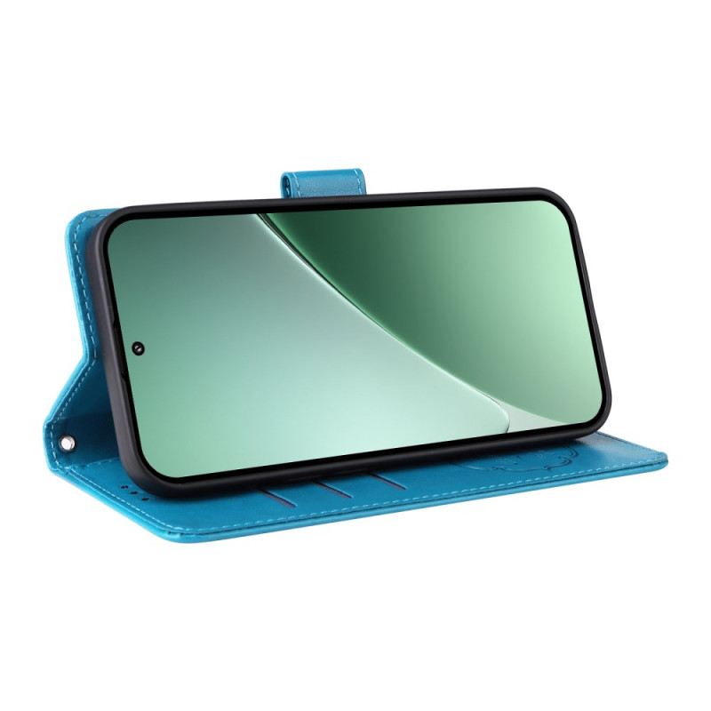 Lederhüllen Xiaomi 15 Pro Schmetterlinge Und Blumen