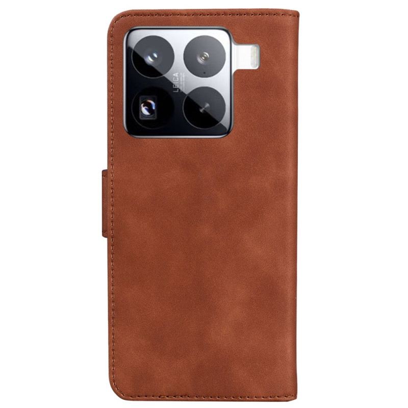 Lederhüllen Xiaomi 15 Pro Schmetterlings-wildlederoptik