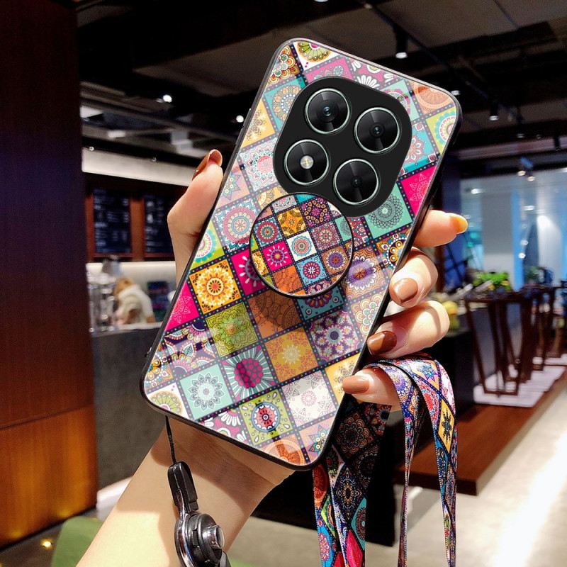 Hülle Für Poco X7 5g Patchwork-lanyard Und Ringhalter
