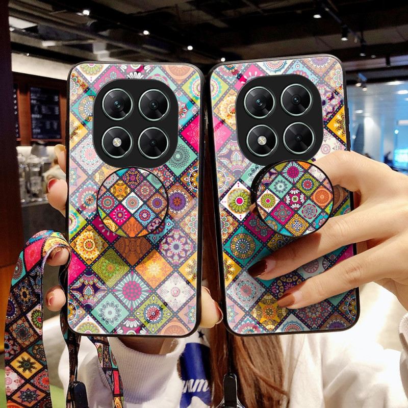 Hülle Für Poco X7 5g Patchwork-lanyard Und Ringhalter