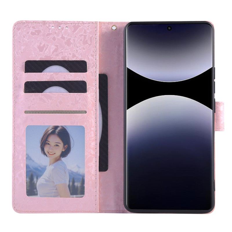 Lederhüllen Für Poco X7 5g Rfid-schutz Im Blumenmuster