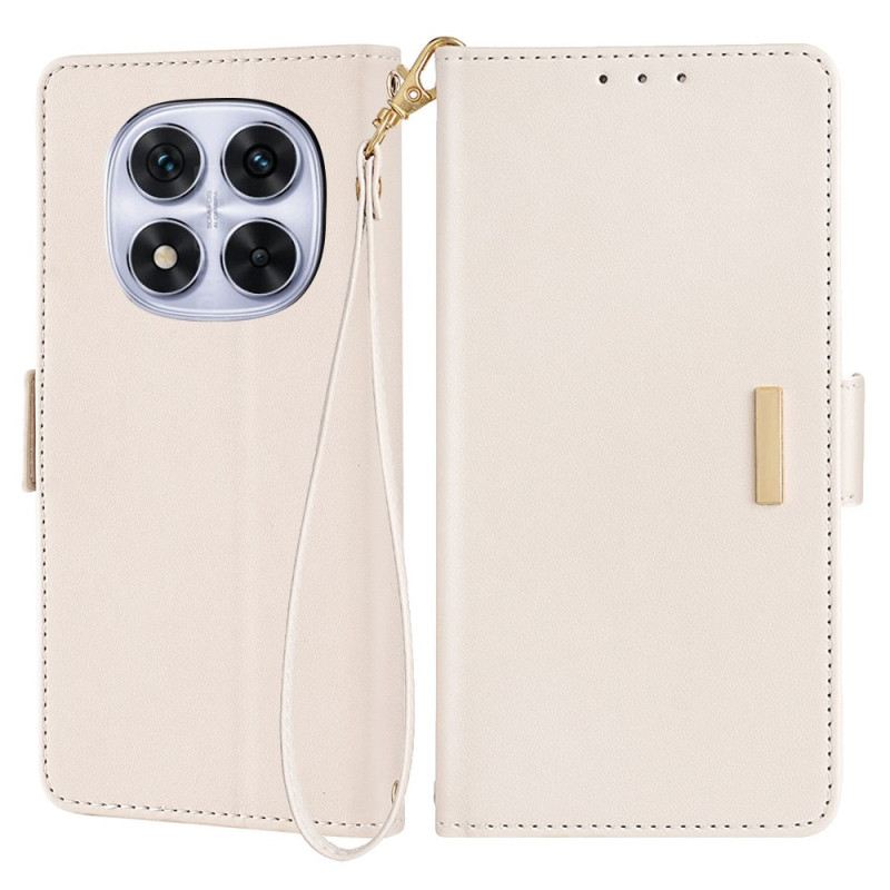 Lederhüllen Poco X7 5g Handyhülle Goldverschluss