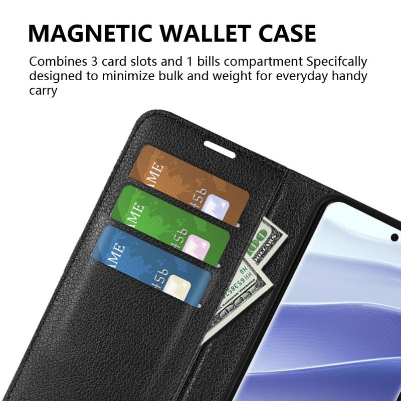 Lederhüllen Poco X7 5g Handyhülle Klassisches Litschi-kunstleder