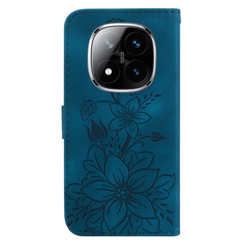 Lederhüllen Poco X7 5g Handyhülle Lilienmuster