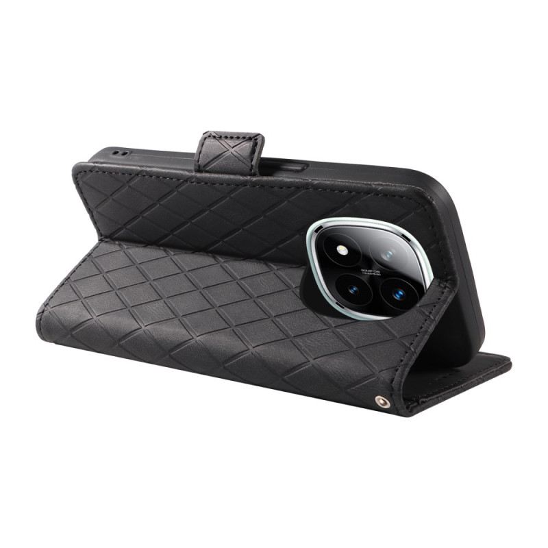 Lederhüllen Poco X7 5g Handyhülle Rautenmuster