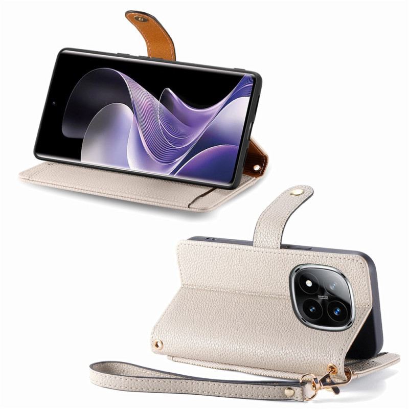 Lederhüllen Poco X7 5g Handyhülle Rfid-blockierendes Herzmuster