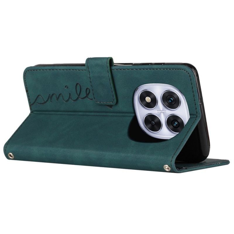 Lederhüllen Poco X7 5g Handyhülle Smile