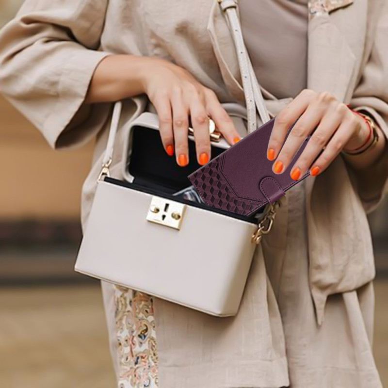 Lederhüllen Poco X7 5g Handyhülle Wabenmuster