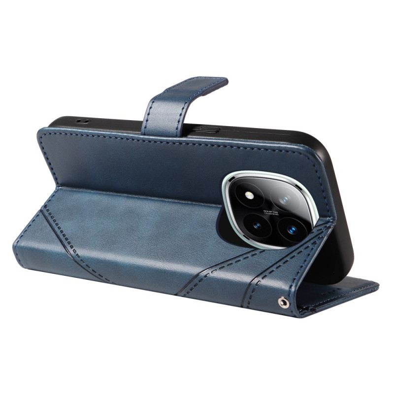 Lederhüllen Poco X7 5g Zweifarbig Gestreift Mit Riemen