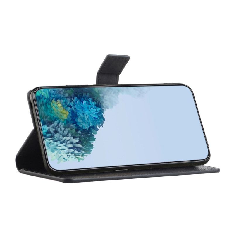 Case Google Pixel 10a Handyhülle Geldbörse Mit Schwarzer Litschi-textur