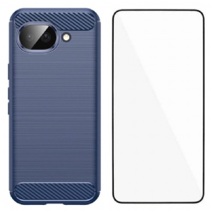 Hülle Für Google Pixel 10a Carbonfaser Mit Displayschutzfolie