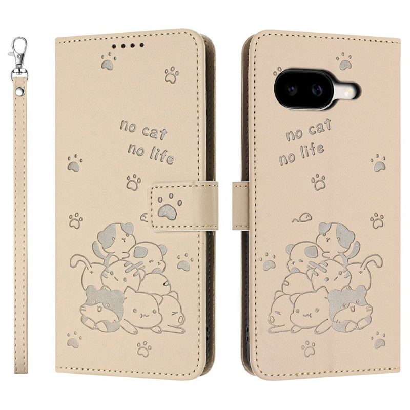 Lederhüllen Für Google Pixel 10a Bedrucktes Katzenmuster