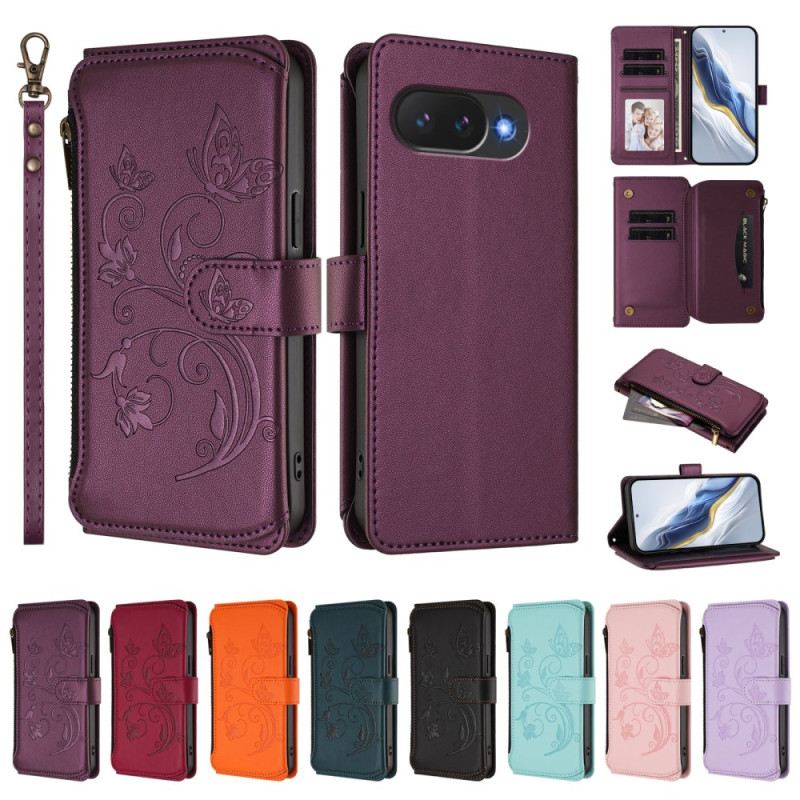 Lederhüllen Für Google Pixel 10a Geldbörse Mit Blumenmuster