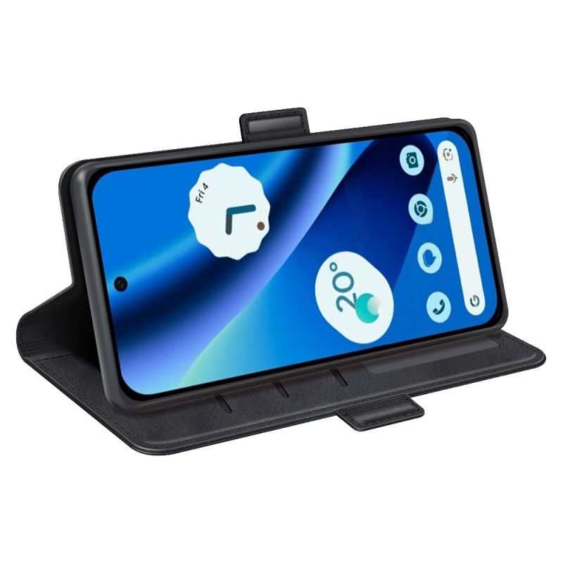 Lederhüllen Für Google Pixel 10a Klassischer Doppelverschluss