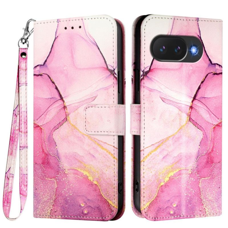 Lederhüllen Für Google Pixel 10a Marmormuster Mit Riemen