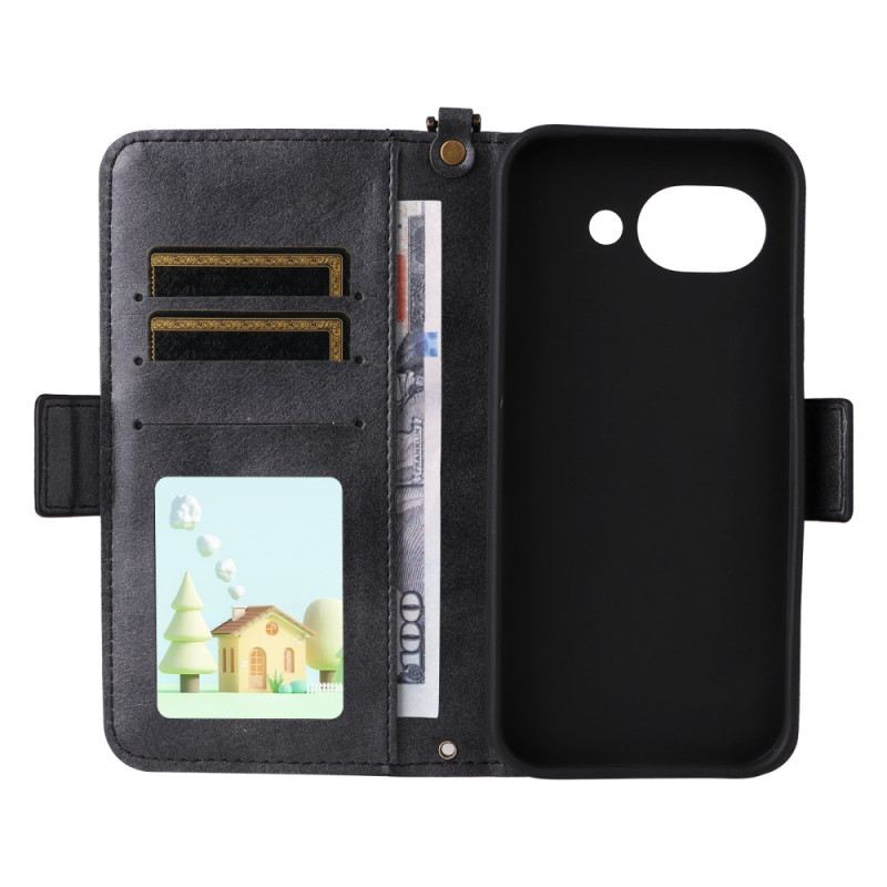 Lederhüllen Für Google Pixel 10a Vintage-geldbörse Mit Schulterriemen