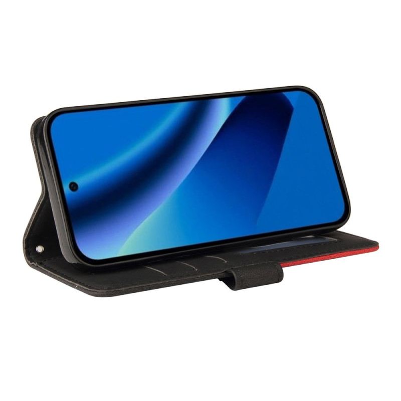 Lederhüllen Für Google Pixel 10a Zweifarbiges Wellenmuster