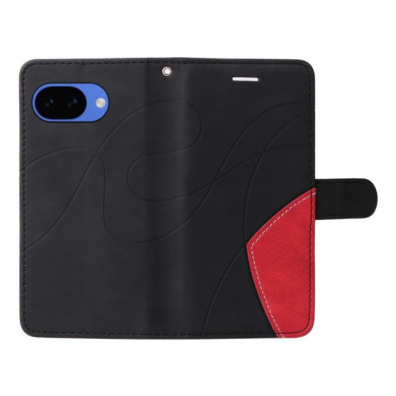 Lederhüllen Für Google Pixel 10a Zweifarbiges Wellenmuster