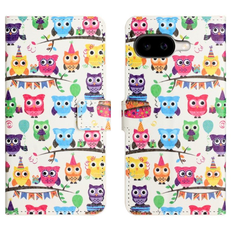 Lederhüllen Google Pixel 10a Eulenmuster