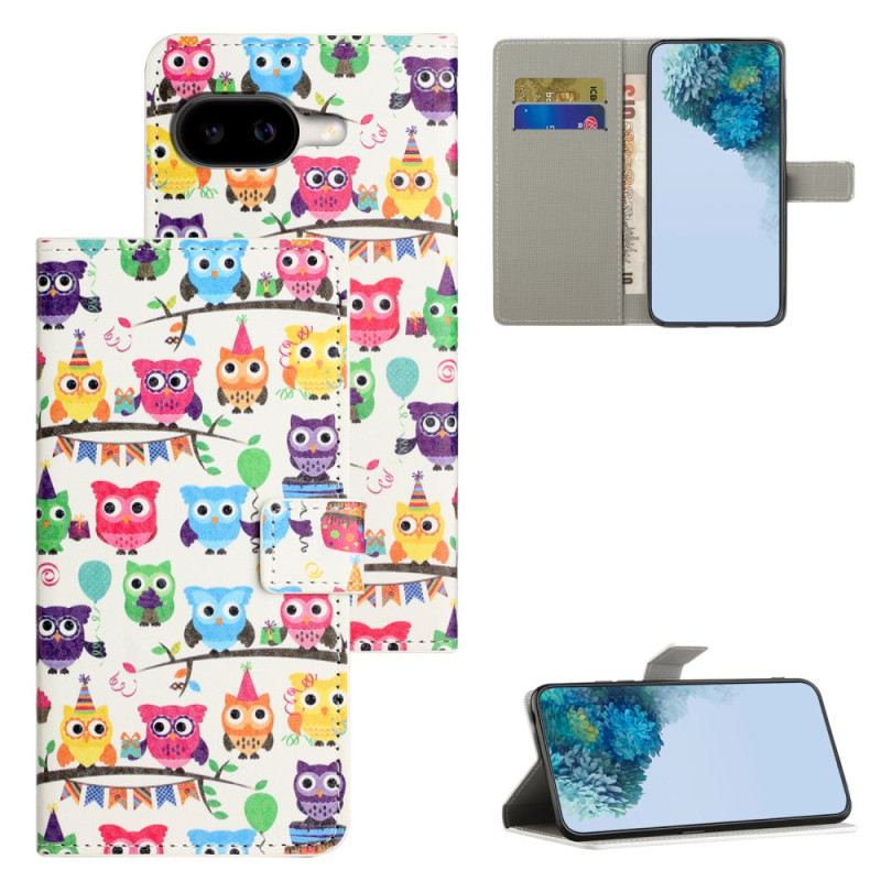 Lederhüllen Google Pixel 10a Eulenmuster