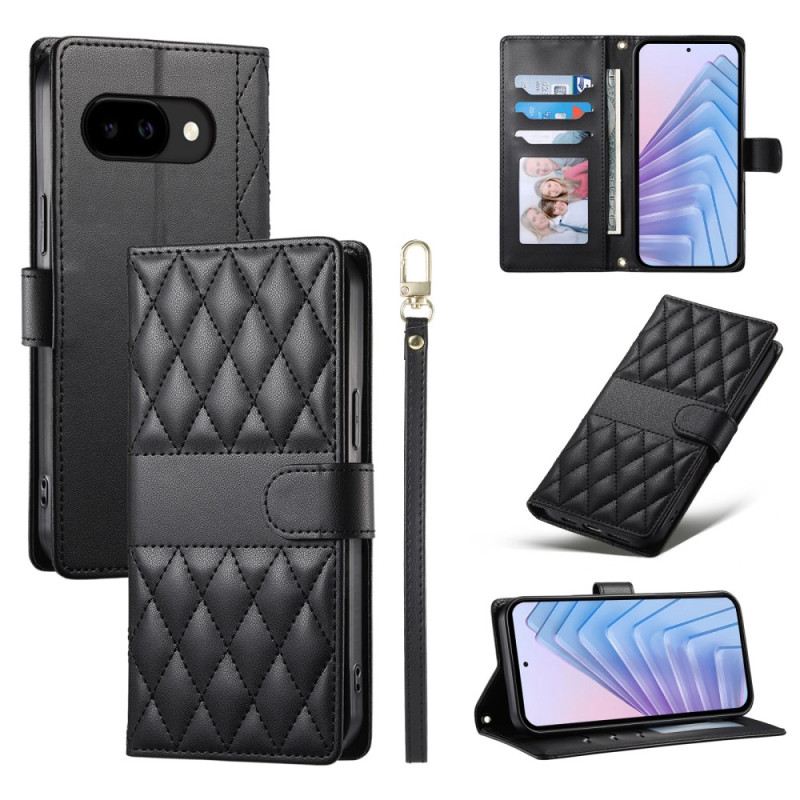 Lederhüllen Google Pixel 10a Gesteppte Geldbörse Mit Riemen