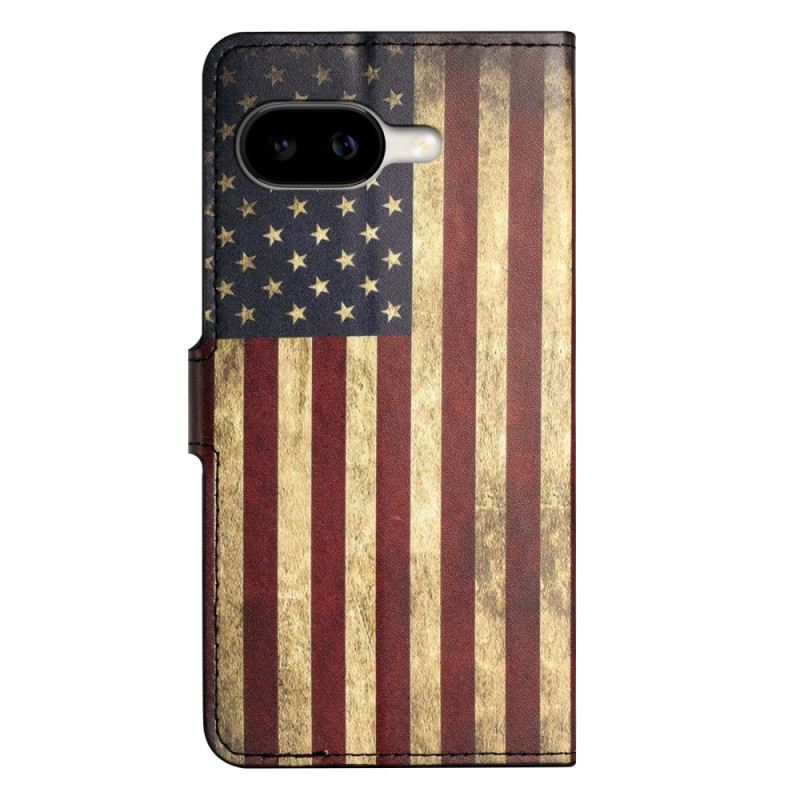 Lederhüllen Google Pixel 10a Handyhülle Amerikanische Flagge