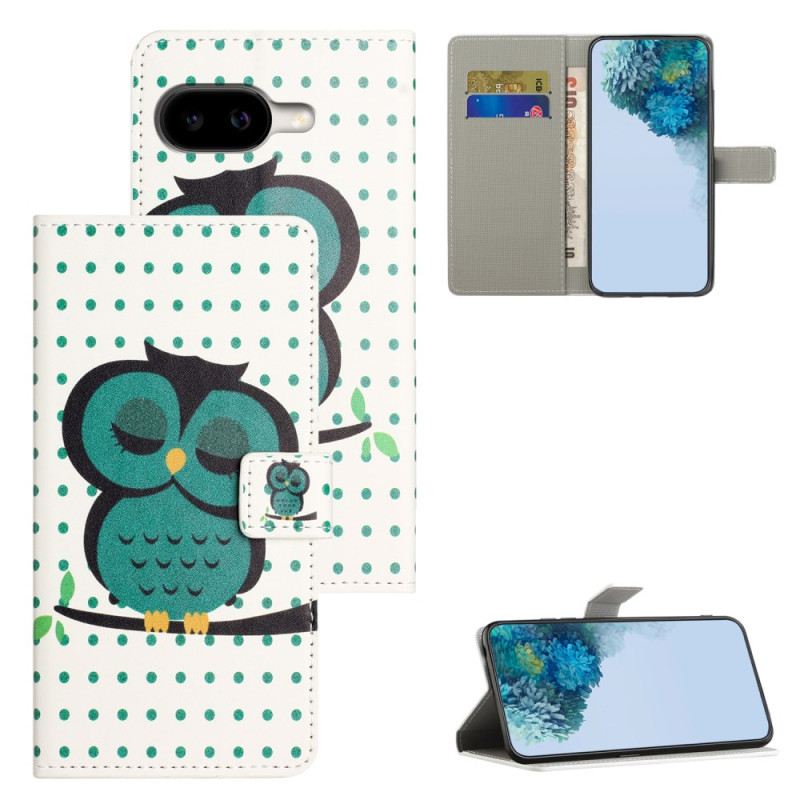 Lederhüllen Google Pixel 10a Handyhülle Schlafende Eule