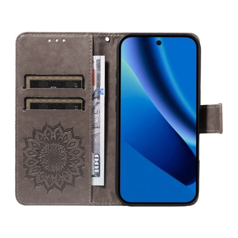 Lederhüllen Google Pixel 10a Handyhülle Sonnenblumenmuster