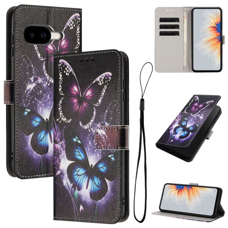 Lederhüllen Google Pixel 10a Handyhülle Zwei Schmetterlinge