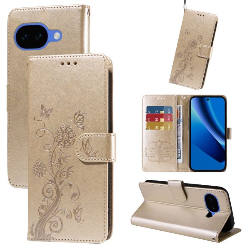 Lederhüllen Google Pixel 10a Schmetterlingsmotiv