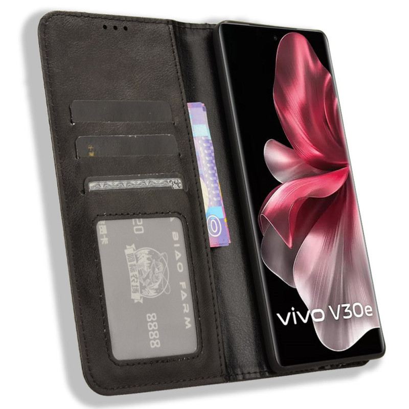 Flip Case Vivo V40 Lite 5g Vintage-rand