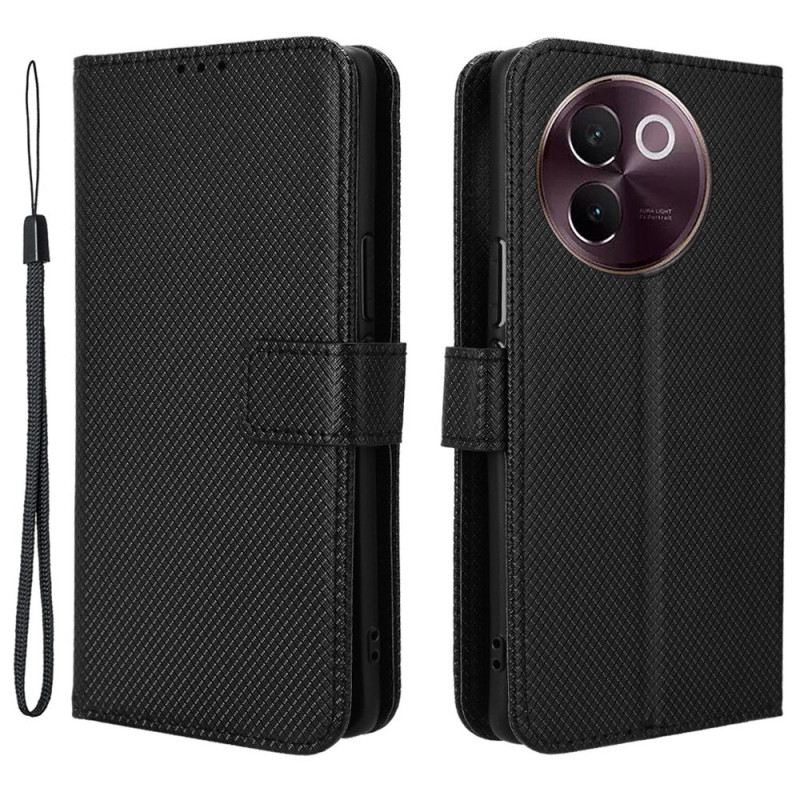 Lederhüllen Vivo V40 Lite 5g Diamantstruktur