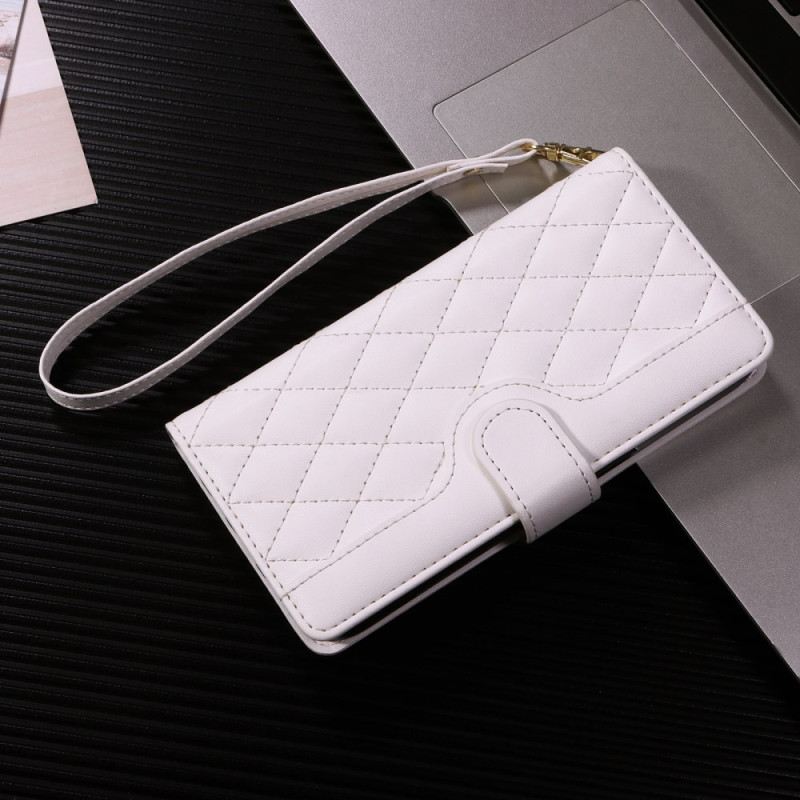 Lederhüllen Vivo V40 Lite 5g Handyhülle Gesteppt Mit Riemen