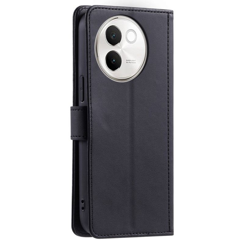 Lederhüllen Vivo V40 Lite 5g Handyhülle Gesteppt Mit Tragegurt Und Schultergurt