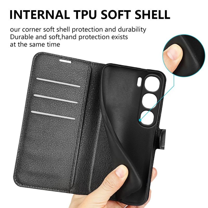 Lederhüllen Vivo V40 Lite 5g Litschi-imitat Leder