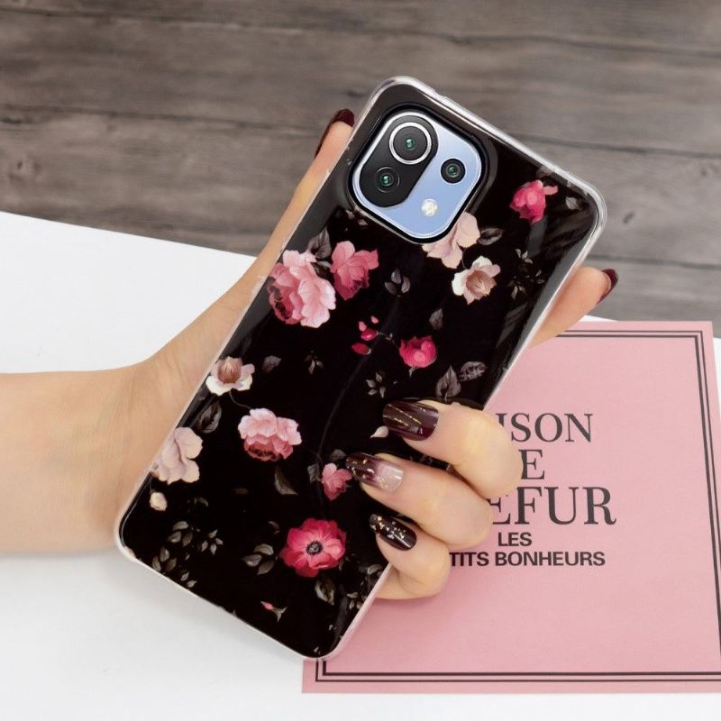 Handyhülle Für Xiaomi Mi 11 Lite 5G NE / Mi 11 Lite / Mi 11 Lite 5G Schutzhülle Leuchtende Blumen