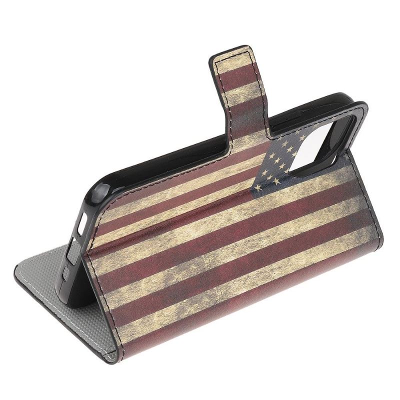 Lederhüllen Für Xiaomi Mi 11 Lite 5G NE / Mi 11 Lite / Mi 11 Lite 5G Anti-Sturz Vintage Amerikanische Flagge