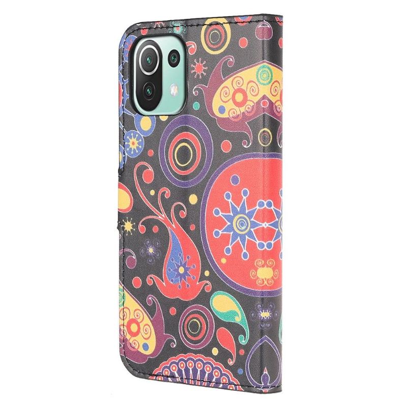 Lederhüllen Für Xiaomi Mi 11 Lite 5G NE / Mi 11 Lite / Mi 11 Lite 5G Paisley-blume