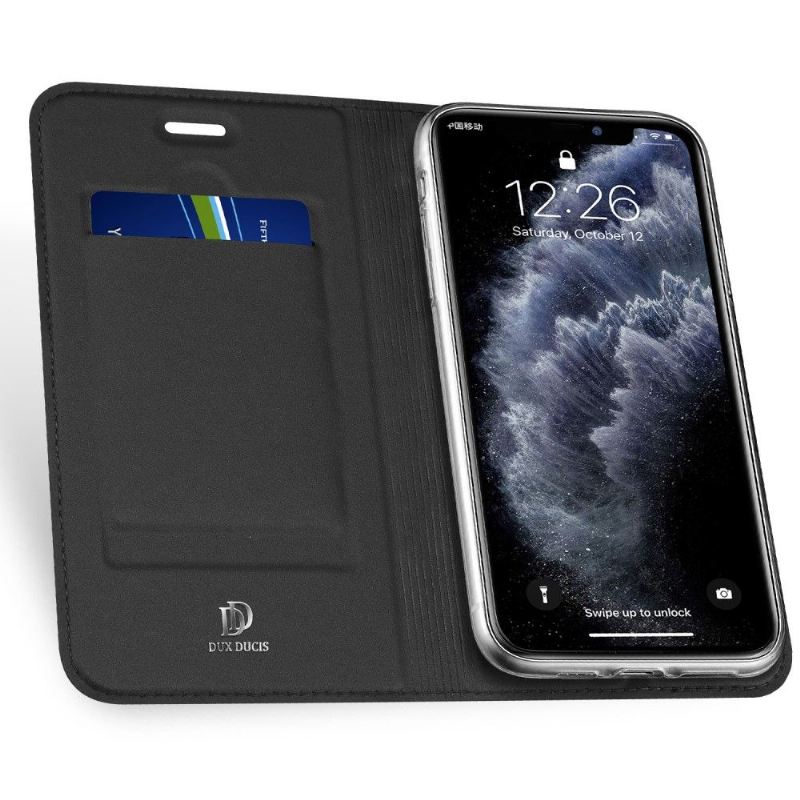 Lederhüllen Für iPhone 11 Pro Max Schutzhülle Business-satin-effekt