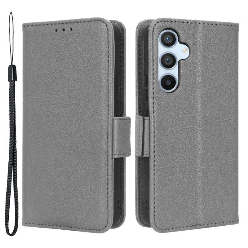 Flip Case Für Samsung Galaxy A54 5G Mit Kordel Riemchenleder-stil
