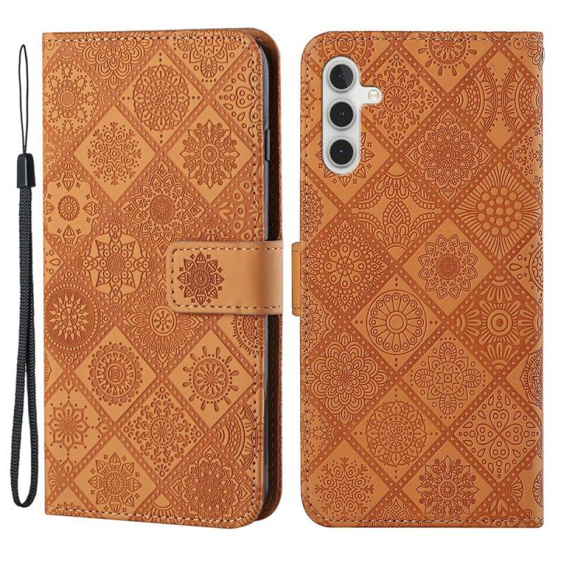 Lederhüllen Für Samsung Galaxy A54 5G Blumenmuster